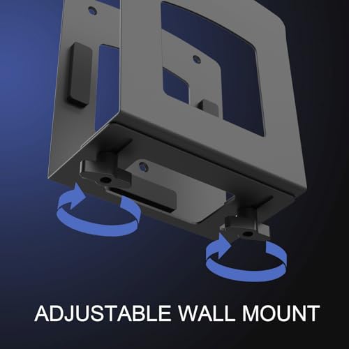 Monzlteck Adjustable Electronic Device Wall Mount|Universal Holder for Small Computers, Gaming Consoles（Xbox 360，Xbox One, PS4），Mini PC，Small Form Factor Desktop Tower, UPS .Fits 1.6" to 3.8" Width