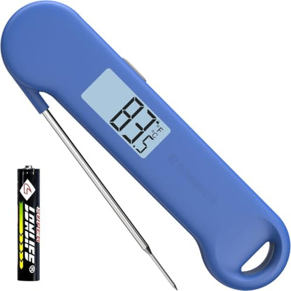 0.5 Sec Instant Read Grill Meat Thermometer Digital Food Cooking BBQ, Blue - color: Blue