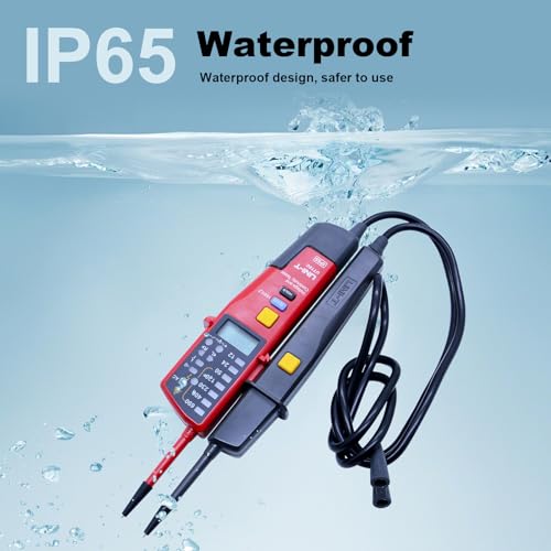 UNI-T UT18C Waterproof Voltage Tester Professional 12V~690V Voltage and Continuity Tester Multifunction Digital Electrical Voltage Meter AC/DC Automatic Range LCD Display - style: UT18C