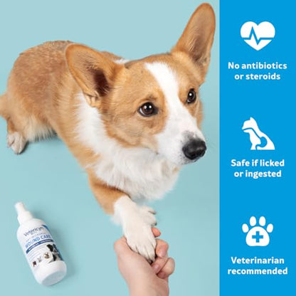 Vetericyn Plus Dog Wound Care Spray | Healing Aid and Skin Repair, Clean Wounds, Relieve Dog Skin Allergies, Safe for All Animals. 8 Ounces - size: 8 oz