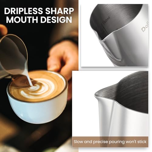 Dailyart Small Milk Frothing Pitcher 6.8oz/200ml Milk Steamer Cup - size: 6.8 Ounces
