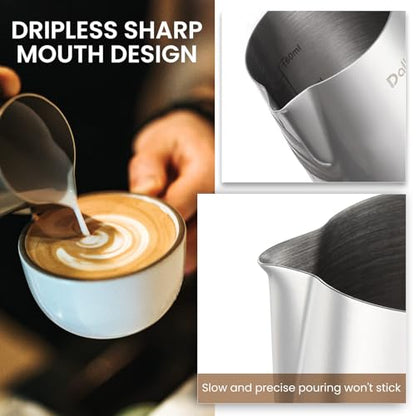 Dailyart Small Milk Frothing Pitcher 6.8oz/200ml Milk Steamer Cup - size: 6.8 Ounces
