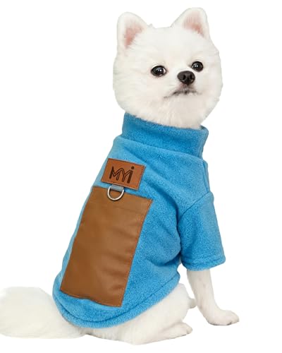 MYI Winter Heated Dog Electric Warm Coat Clothes for Small Medium Large Dogs Outside/Inside Cold Weather Jacket pet Vest Blue M(NOT Included Batteries) - color: Blue, size: Medium(Back length 9.8 Inch)