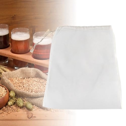 150 Micron Brew Bag for Wine Nut Milk, 100 Mesh Fine Strainer Bag 11"x17.7", Nylon Wine Filter Bag Nut Milk Bag Reusable, for Beer Wine Nut Milk, Cider, Hops, Juicing Home Brewing(1 Pc)