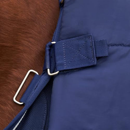 WeatherBeeta ComFiTec Ultra Turnout Detach-A-Neck 220g, Navy, 72" - color: Navy, size: 72"
