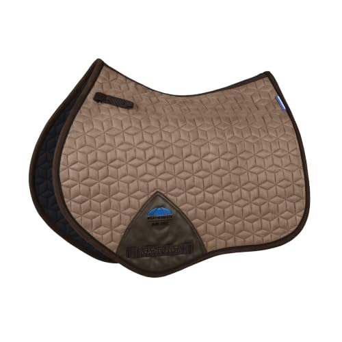 WeatherBeeta Suede Elite Air-Tec Jump Shaped Saddle Pad - color: Fawn, size: L