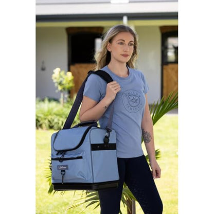 LeMieux Elite Pro Grooming Bag - Horse Grooming Bag - Strong Waterproof Denier Outer - Padded Adjustable Shoulder Strap - One Size - color: Powder Blue