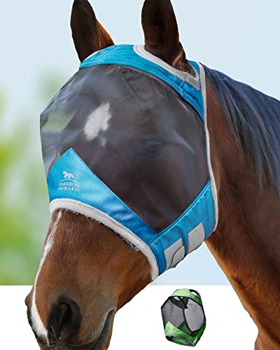 Harrison Howard CareMaster Pro Luminous Fly Mask Standard Voodoo Blue M Cob - color: Voodoo Blue, size: Cob (Medium)