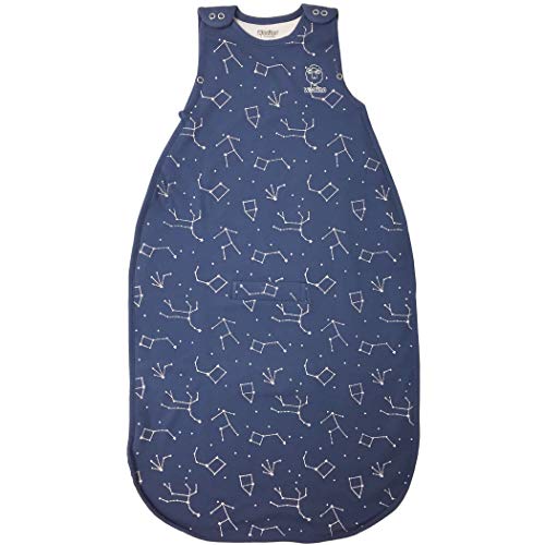 Woolino Ultimate Baby Sleep Sack – 4 Season Merino Wool Sleeping Bag, Organic Cotton Outer, Temp Regulating Blanket, Adjustable Sleep Sack Universal Size 2–24 Months - Night Sky - color: Night Sky
