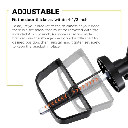 6" L-Handle Lock kit-Hurrikom Shed Door Latch with 5 Keys, 6" Stem Shed T-Handle Lock Kit for Sheds Doors, Playhouses, Chicken Coops,Camper, RV, Garage Door(Black) - size: 6.0 inch-L