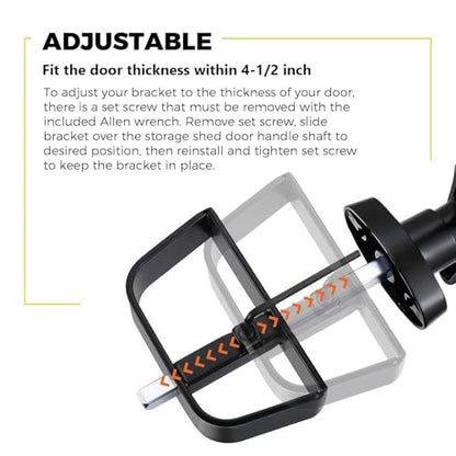 6" L-Handle Lock kit-Hurrikom Shed Door Latch with 5 Keys, 6" Stem Shed T-Handle Lock Kit for Sheds Doors, Playhouses, Chicken Coops,Camper, RV, Garage Door(Black) - size: 6.0 inch-L