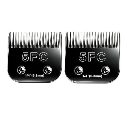 2PCS Dog Grooming Replacement 5FC Blades Compatible with Andis/Oster A5 - color: 6.3mm