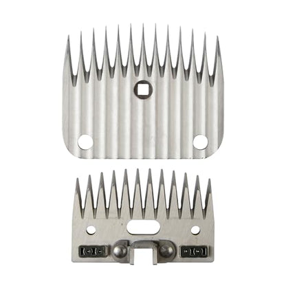 FURZONE A2 Large Animal Clipper Blade (Sheep/Wizard) - 2 in 1 Set (13&12 Teeth), Sheep Grooming Replacement Blade, Professional Stress-Free Grooming, 3/32-inch/2.5mm Cut Length - size: Sheep/Wizard 4mm