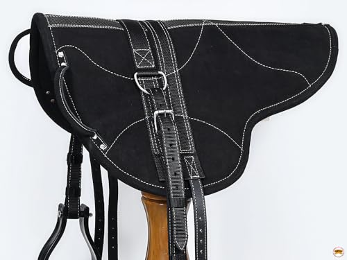 HILASON Bareback Treeless Saddle Pad Black 27" X 22"