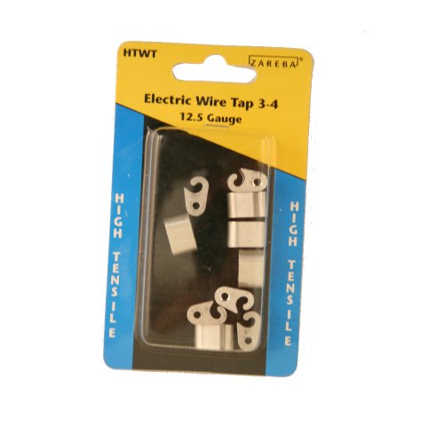 Zareba Electric Fence Wire Tap - 10 Pack - HTWT - Connect Electric Fencing Wire - Fits 12.5 to 16 Gauge Wire - Includes 10