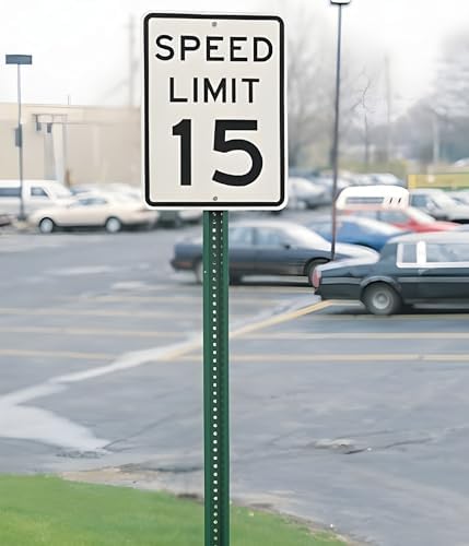 U-Channel Sign Post/Delineator Post, 6-Foot Green Painted, 1.12 lb/ft Steel, Pre-Drilled Holes (1)
