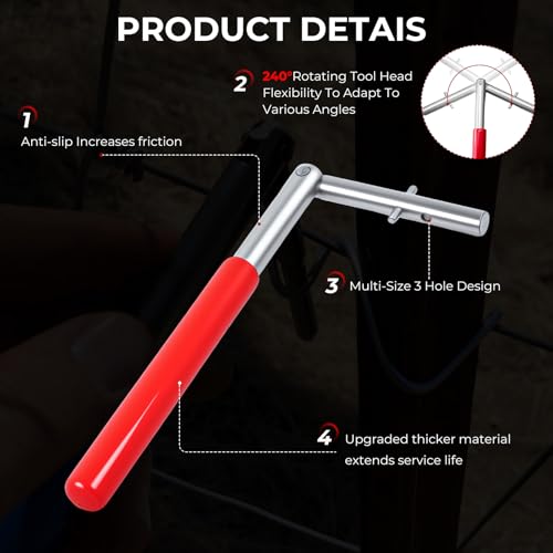 T-post Clips Tool Fence Clips Twisting Tool and Wire Steel Bender T-post Multi-Functional Handheld Tool