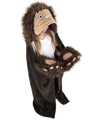 Lazy One Wearable Hooded Blanket for Kids, Animal Hooded Blanket (Bigfoot) - color: Bigfoot Hooded Blanket