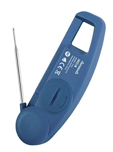 Lavatools Javelin® Ultra-Fast 3-Second Digital Instant Read Meat Thermometer for Grill and Cooking, 2.75" Probe, Compact Foldable Design, Large Display, IP65 Water Resistant, NSF Certified – Maize - color: Maize
