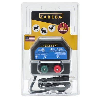 Zareba EA5M-Z 5-Mile AC-Powered Electric Fence Charger,Black