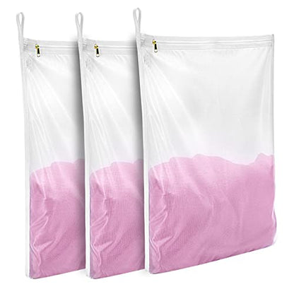 GOGOODA 3 Pack Delicates Laundry Bags, Fine Mesh Wash Bag with Hanging Loop - size: 3 set (3 Medium)