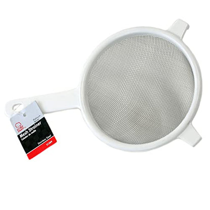 Chef Craft Classic Stainless Steel Mesh Strainer, 6 inch, White - color: White, size: 6 inches in diameter