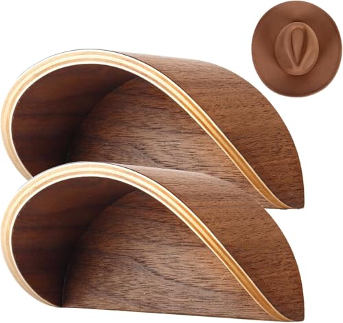 2 Pack Cowboy Hat Rack Wall Mount, Curved Hat Holder for Closet & Entryway