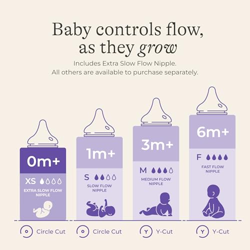 Lansinoh Anti-Colic Baby Bottles, 5 Ounces, 4 Count - style: 5 Ounce, XS Flow, 4 Count