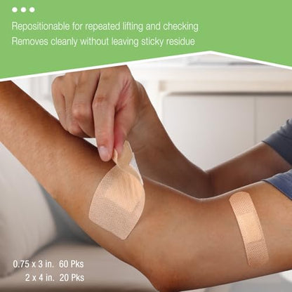 NeuHeils Silicone Bandages for Sensitive Skin Assorted Sizes, 80 Pack - size: Mix Sizes (80 Packs)