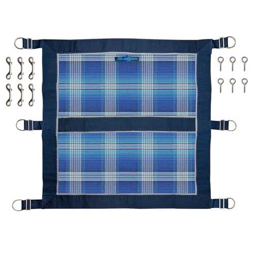 Kensington Door Guard for Horses — Designed to Keep Horse Securely in Stall in Style — Adjustable Straps and Hardware Included - color: 181-kentucky Blue