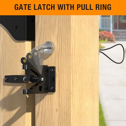 Anti Sag Gate Frame Kit with Gate Latch - Updated 90 Degree Right Angle Gate Hinges - Fence Gate Kit Gate Hardware - Gate Corner Brace Bracket (1 Set) - size: 1 set