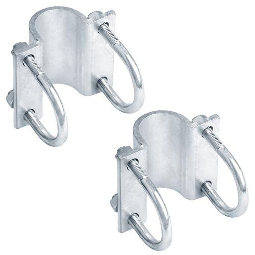 2 Pack 1-7/8" to 2-3/8" U-Bolt Cross Clamp for Corral Panel