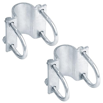 2 Pack 1-7/8" to 2-3/8" U-Bolt Cross Clamp for Corral Panel