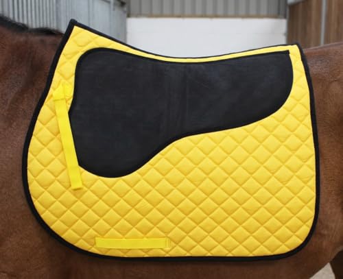 CHALLENGER Horse 23" x 20" English All-Purpose Contoured Quilted Trail Saddle Pad 72143 - color: 옐로우