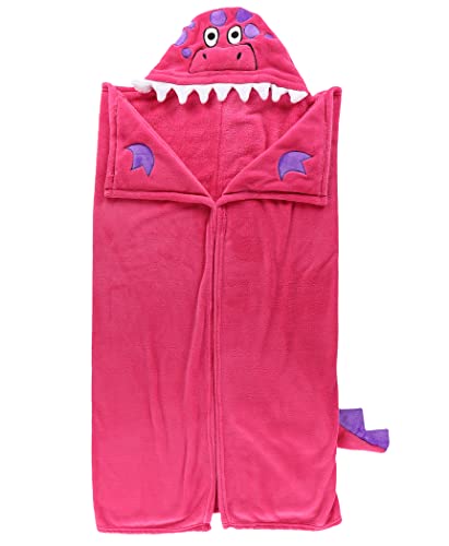 Lazy One Wearable Hooded Blanket for Kids, Animal Hooded Blanket (Pink Dinosaur) - color: Pink Dino Hooded Blanket