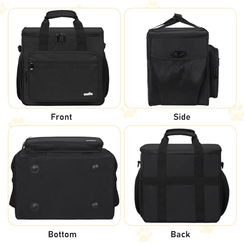 GMAK Pet Grooming Bag,Pet Hair Clipper Organizer Grooming Bag for Equipment - color: Black