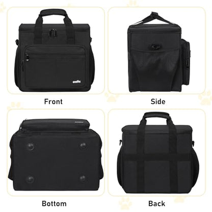 GMAK Pet Grooming Bag,Pet Hair Clipper Organizer Grooming Bag for Equipment - color: Black