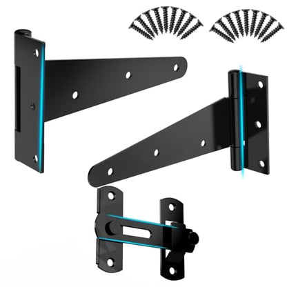 T Strap Hinges, Tee Hinge, T-Gate Hinges, Gate Strap Hinges, Wooden Fences Door, Barn Door, Shed Doors,Cabinet Door,Pet House Door, Barn Door Lock Latches 1PC (5 inch) - size: 5 inch set
