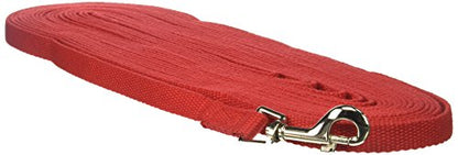 Guardian Gear Cotton Web Dog Training Lead 50'x5/8", Red - color: Red, size: 50-Feet
