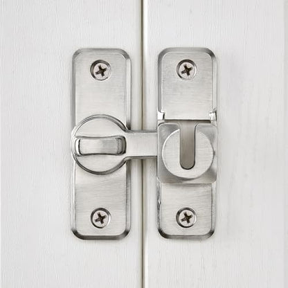 Silvery 90/180 Degree Flip Latch,Zinc Alloy Barn Door Latch - color: Silvery