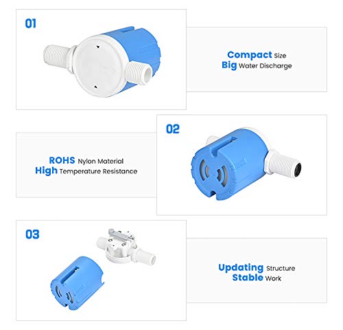1/2" Automatic Water Level Control Valve, Inside Type,Side inflow | Float Valve for Water Tank, Solar Energy, Auto Pot, Aquarium - style: 1/2" Side Inner