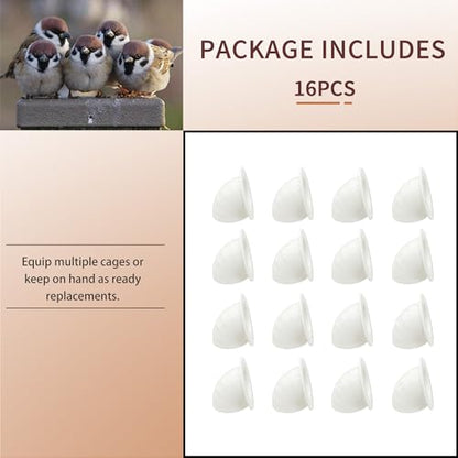 16 Pack Quail Feeder No Waste Feeder Port for DIY Bucket Container (2in) - color: 2in*16pcs