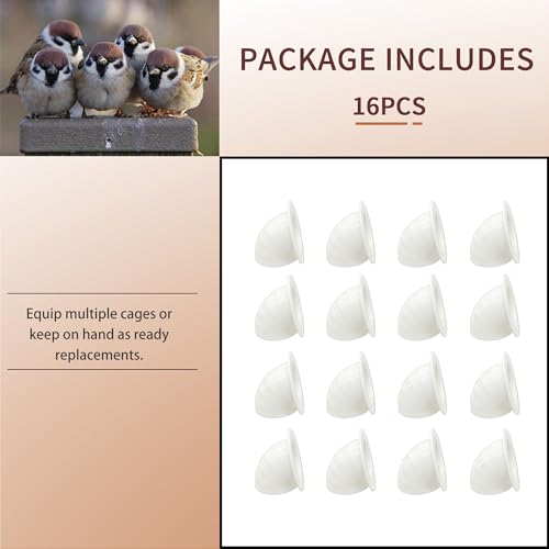 16 Pack Quail Feeder No Waste Feeder Port for DIY Bucket Container (1.75in) - color: 1.75in*16pcs