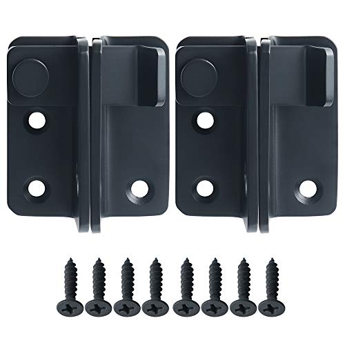 Alise Flip Latch Gate Latch Heavy Duty,Barn Door Lock Black,L Size,2 Pack | Stainless Steel Door Lock Latches for Wooden Fence Shed Barn Chicken Dog Cage Window Cabinet Backyard Garage - color: Matte Black, size: Large Size