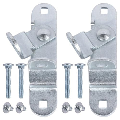 GDW Cargo Trailer Door Latch Hasp Keeper, 2-Pack with Screws & Nuts | For Ramp Padlock, Race Bar Lock Handle, Enclosed Car Hauler, Includes 4 Screws & 4 Nuts