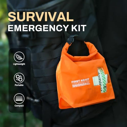 RHINO RESCUE Bundle - Pet First Aid Kit, Emergency Medical Supplies for Dogs & Cats, Safety Essentials Pack with Thermometer+Waterproof First Aid Kit, Lightweight Boat Dry Bag