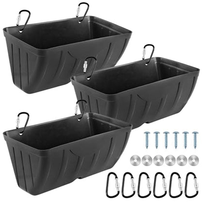 Chicken Feeder, 3 Pack, Black - color: 3 Pack Black