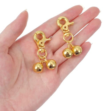 2 Pcs Dog Collar Bell, Bell for Dog Collar with Heavy Duty Snap Clips