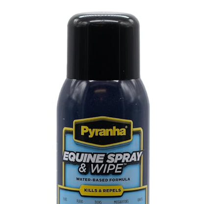 Pyranha Equine Spray and Wipe Fly Repellent for Horses – Water-Based Formula with Citronella Scent, Long-Lasting, Dust-Free, No Shake Required, BOV Can 15 oz - size: 15 Fl Oz (Pack of 1)
