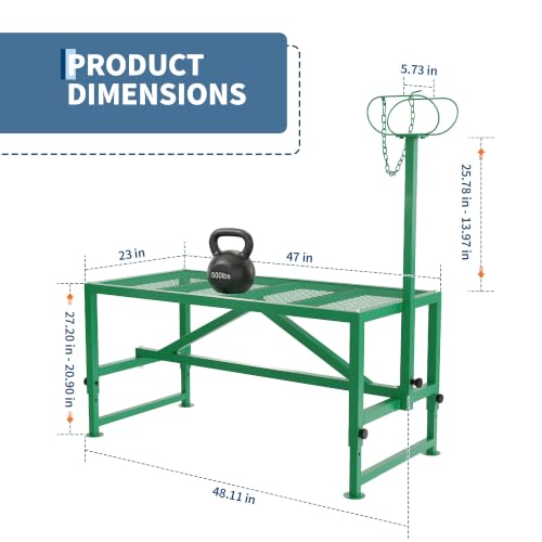 Garvee Goat Stand with Headpiece and Nose Loop – Milking Shearing Stand - color: Green-47 Inch (with Nose Loop)